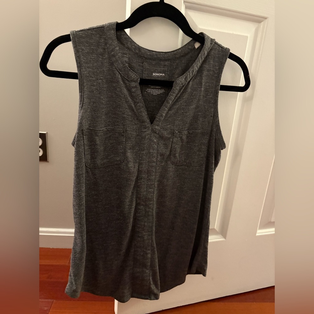Sonoma Charcoal Sleeveless Tank Top